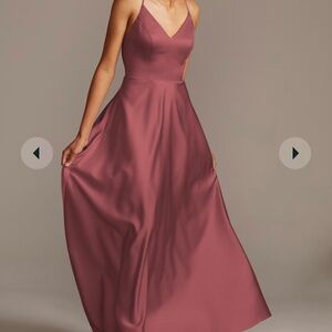 NWT Satin A-Line David’s Bridal Bridesmaid Dress